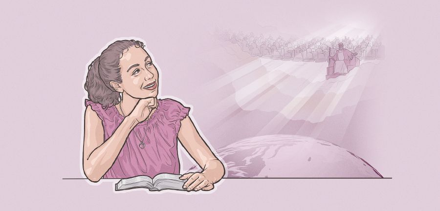 Una joven cristiana se imagina las promesas del Reino