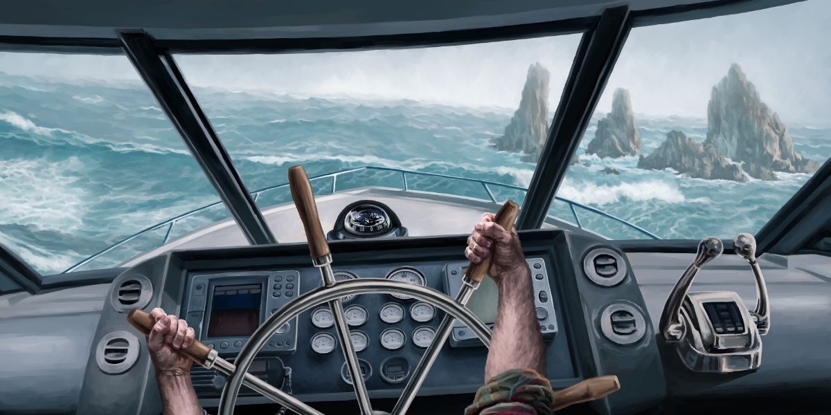 Una brújula mal calibrada desvía a un barco de su rumbo