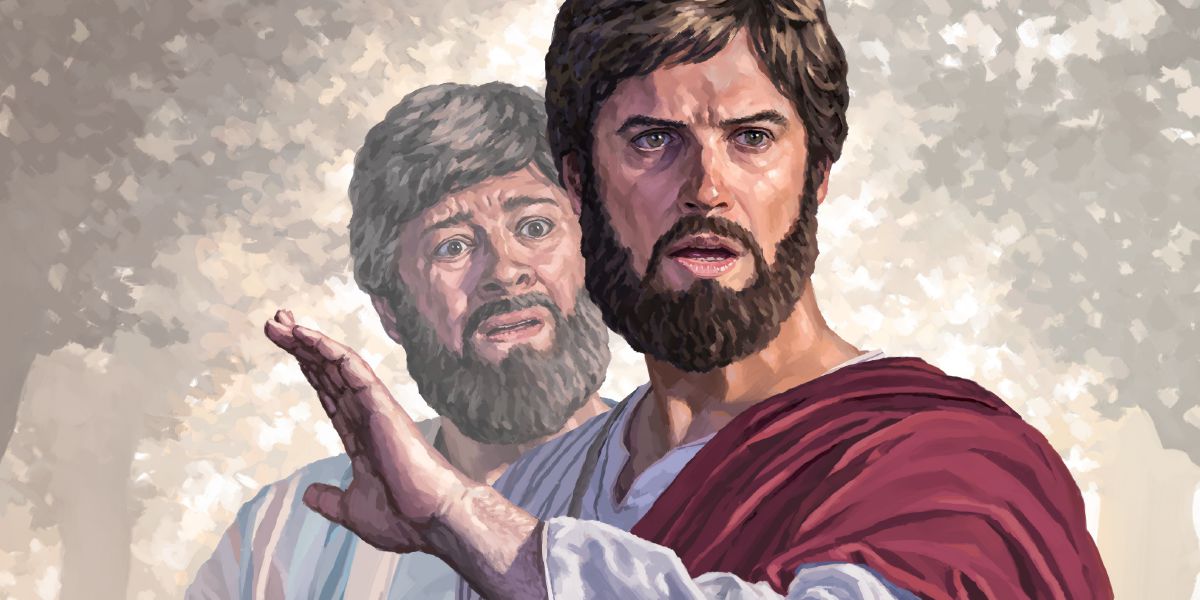 Jesús le dice a Pedro: “¡Ponte detrás de mí, Satanás!”