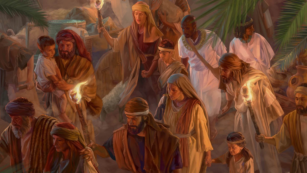 Los israelitas salen de Egipto
