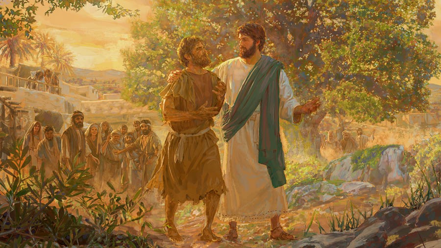 Jesús aleja de la gente a un sordo para sanarlo