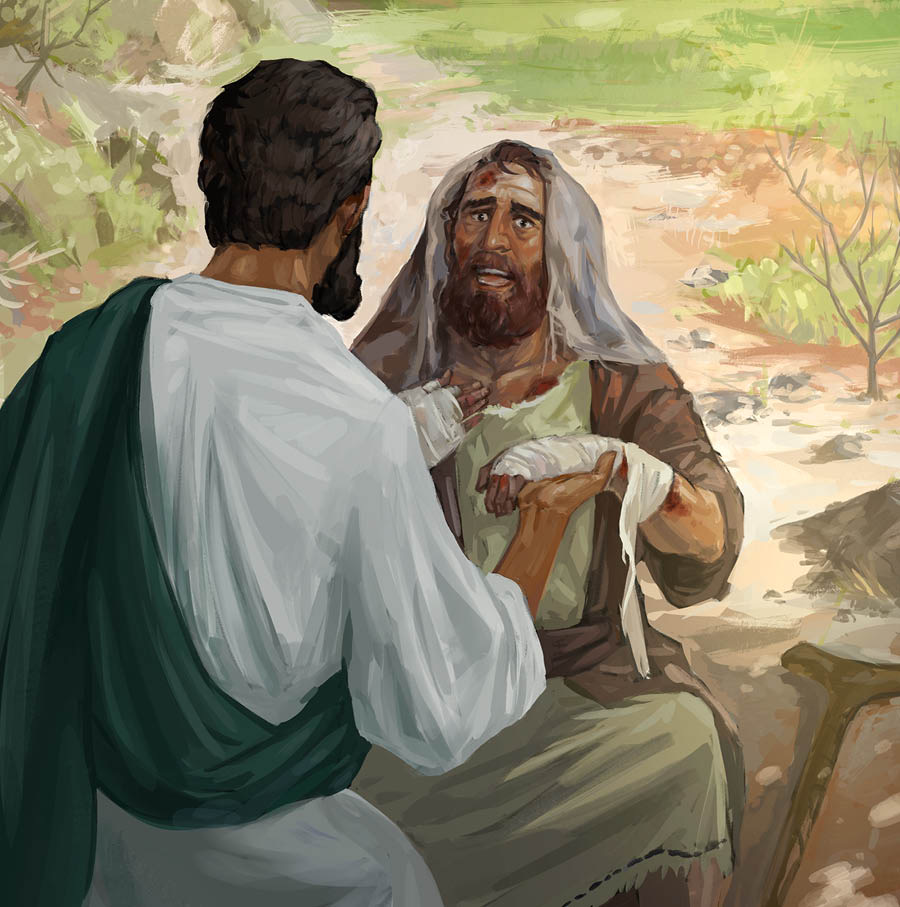 Jesús curando a un leproso