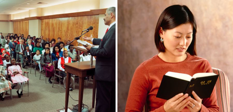 Practicar la adoración verdadera incluye ir a las reuniones cristianas y leer la Biblia