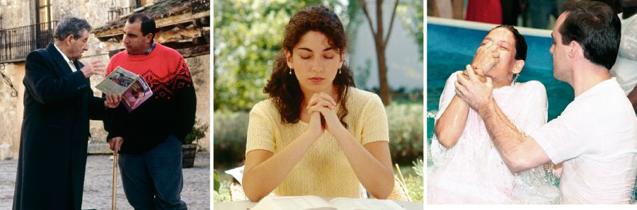 Practicar la adoración verdadera incluye predicar a otros, orar a Jehová y bautizarse