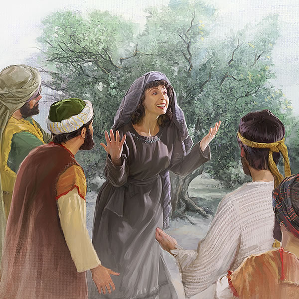 María Magdalena anunciando la resurrección de Jesús a los apóstoles