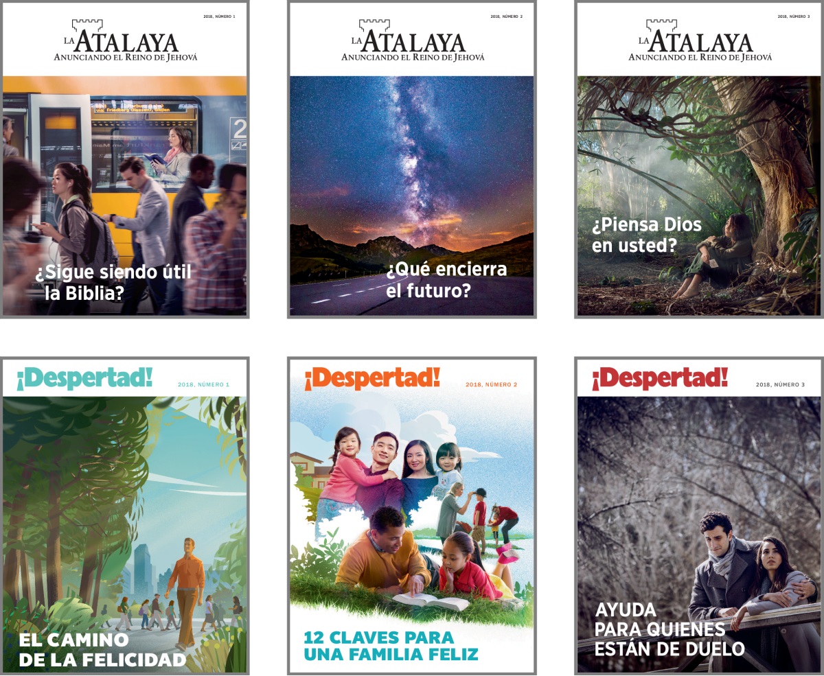Poto: Kartara biopanʉta Jarakabʉ akʉza ¡Despertad! Poaga 2018de. 1. ¿Sigue siendo útil la Biblia? 2. ¿Qué encierra el futuro? 3. ¿Piensa Dios en usted? 4. El camino de la felicidad. 5. 12 claves para una familia feliz. 6. Ayuda para quienes están de duelo.
