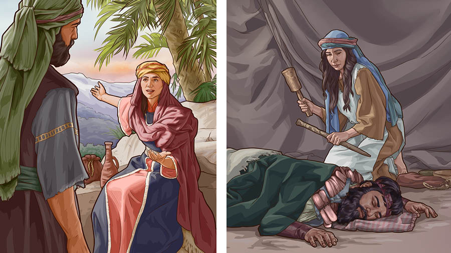 Poto: 1. Propeta wẽrã Déboraba parãra edre jewedabʉba jarabʉ Baracʼa Daizeze pʉwʉrʉ kʼarebamarẽã. 2. Jaelbara iyi juwade erbʉ bakuru kimiata akʉza yi kachibarita, iyi kʼawabʉ Sísarata iyira kʼãĩara kʼãĩbʉ.