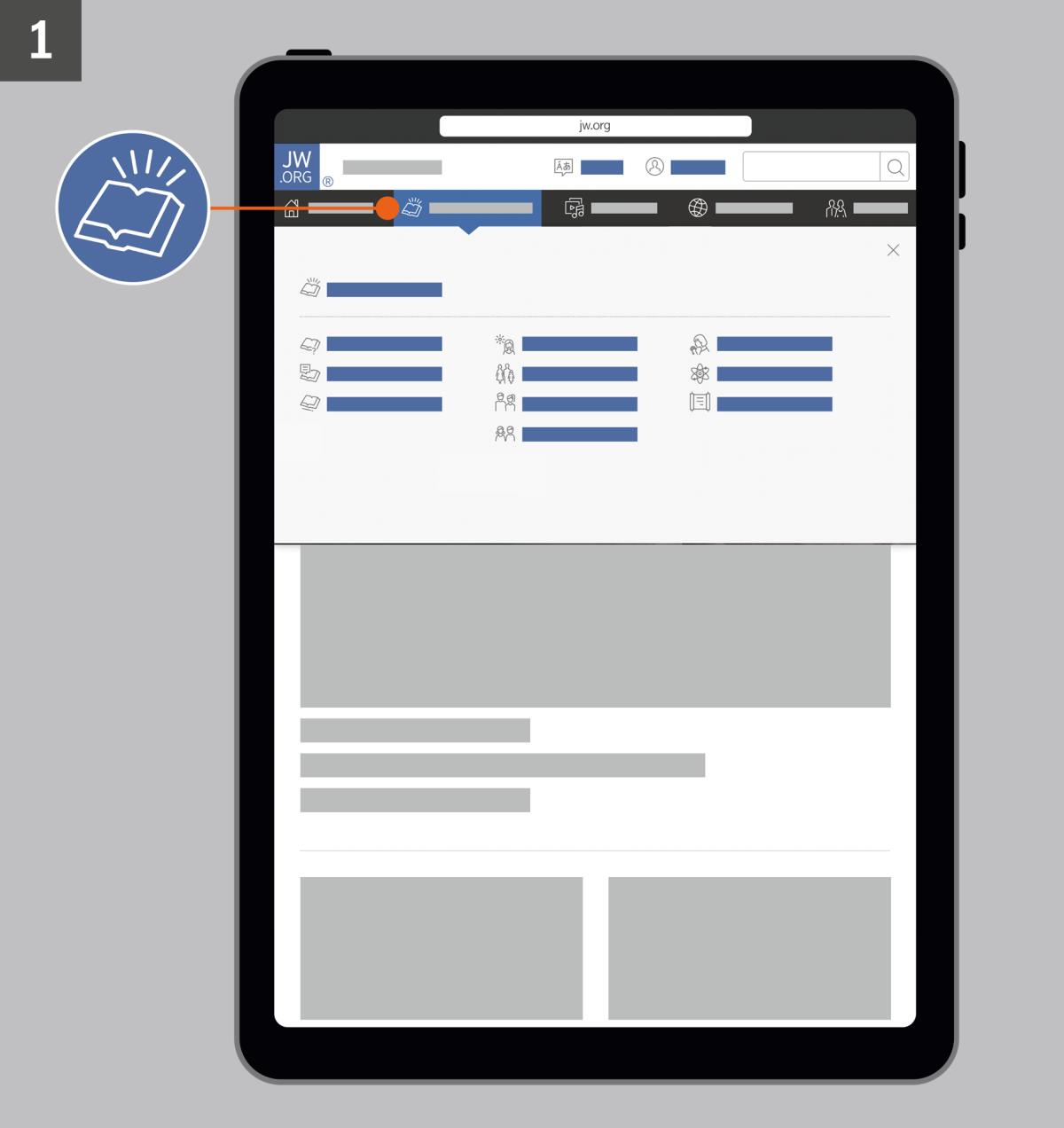 Tabletde ũdubibʉ dai pagina jw.org ta. Naʉ̃ dibujoba ũdubibʉ yi sesion DAIZEZE BEDʼEADEBA JARADIABɄTA.