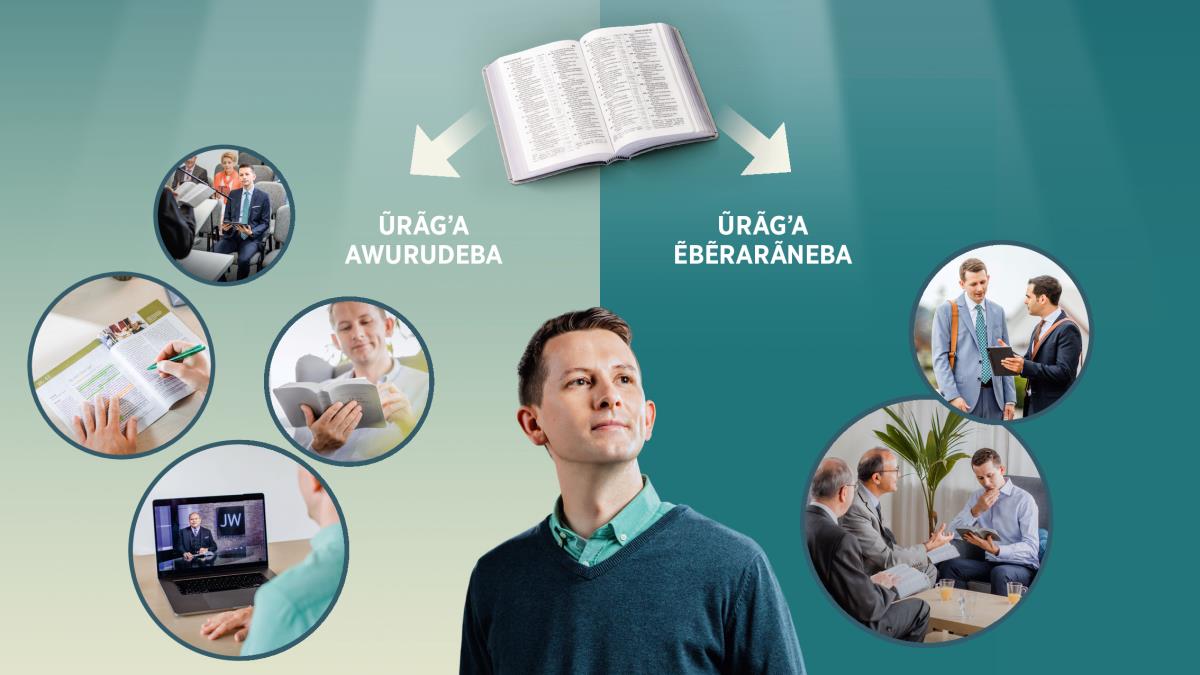 Mebẽã abaʉba krĩchanʉmʉ samaʉ̃ba zeseabʉta ũrãgʼara. Iyi ʉ̃treare Daizeze Bedʼeata ẽzadrabʉ Daizeze Bedʼea juwarare akʉza juwaʼãkare ũdubibʉ samaʉ̃ba zeseabʉta. 1 Ũrãgʼa awurudeba: Mebẽãra ãba yi jʉrebarimae jeweda kʼãrãpe ũrĩbʉ, Daizeze Bedʼea lebʉ, JW Broadcastingʼta akʉbʉ akʉza kartarata estudiabʉ. 2. Ũrãgʼa ẽbẽrarãneba: Mebẽrãbara ũrĩbʉ awuru mebẽãba jarabʉta iyi tablede nekʼãrẽ ũdubinʉmʉena. Mebẽãra zõrãrã ũmeba akʉ jũẽsida iyiʉ̃me bedʼeaita.
