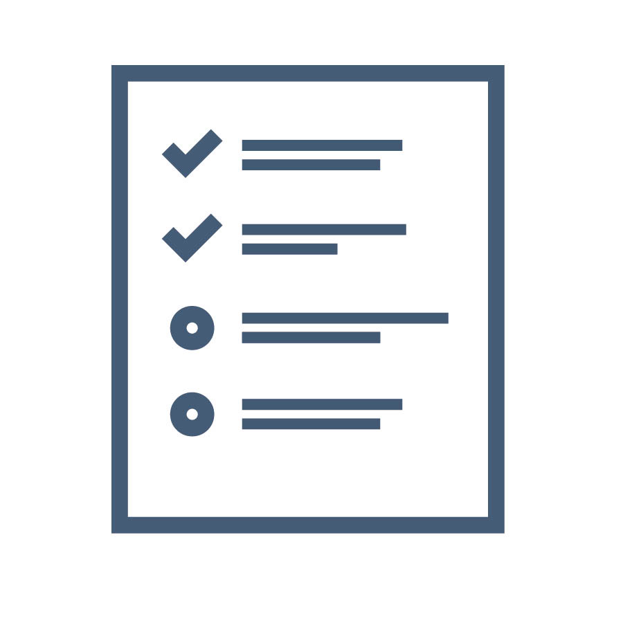 Eine Checkliste.