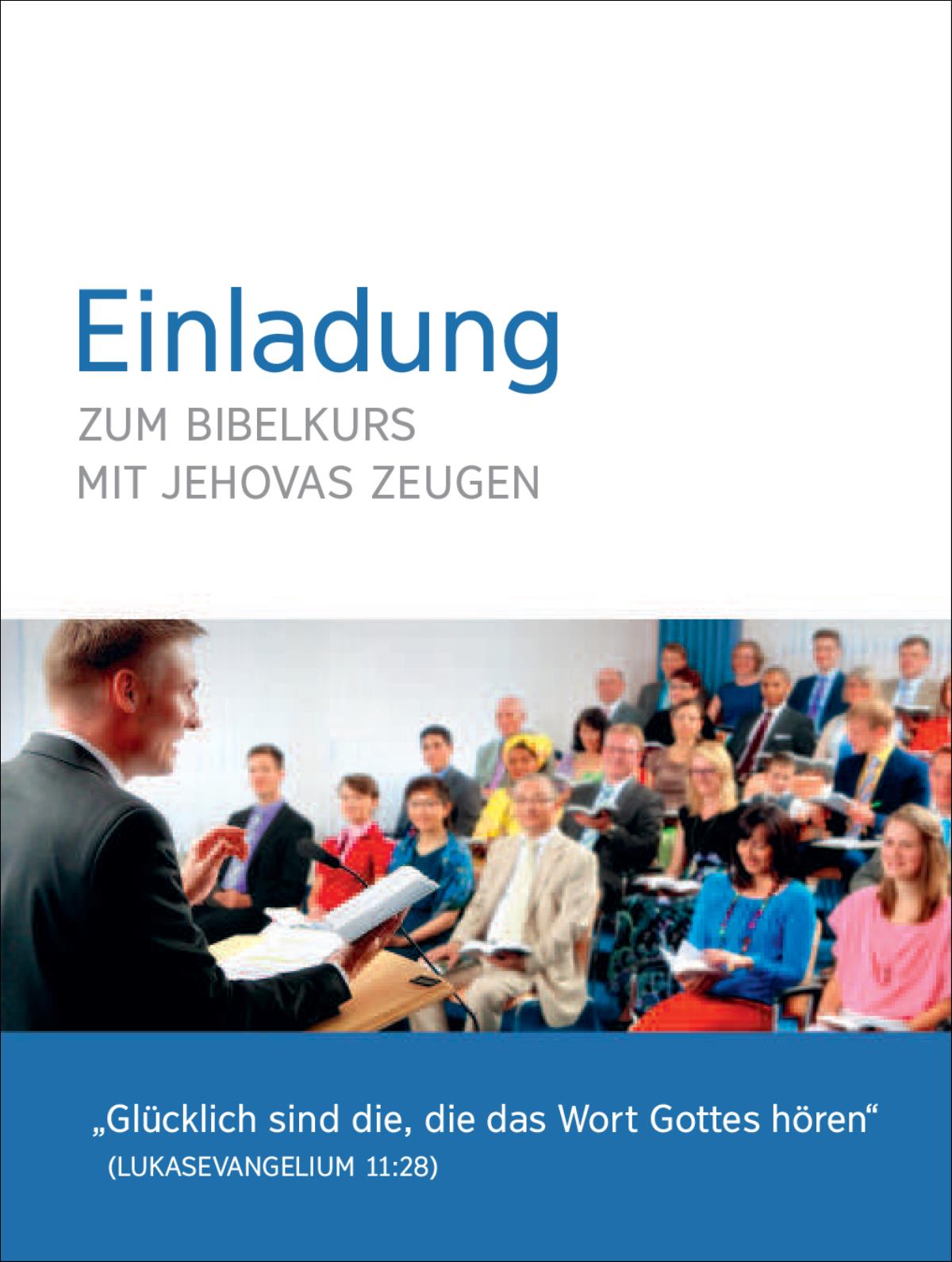 Einladung zum Bibelkurs mit Jehovas Zeugen