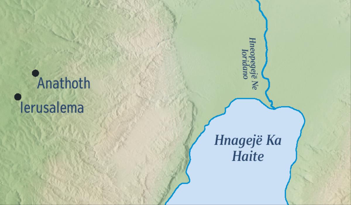 Ketre imap ka amamane la nöje Ierusalema me Anathoth traone hna mele ngöne hnei Ieremia