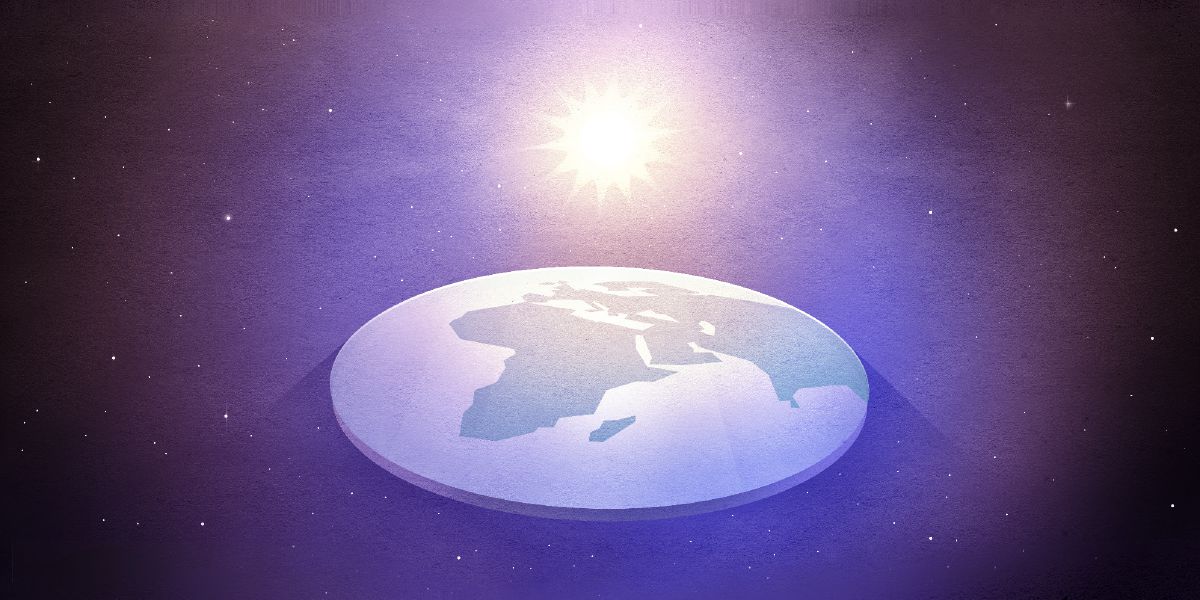 La Tierra con forma de disco plano