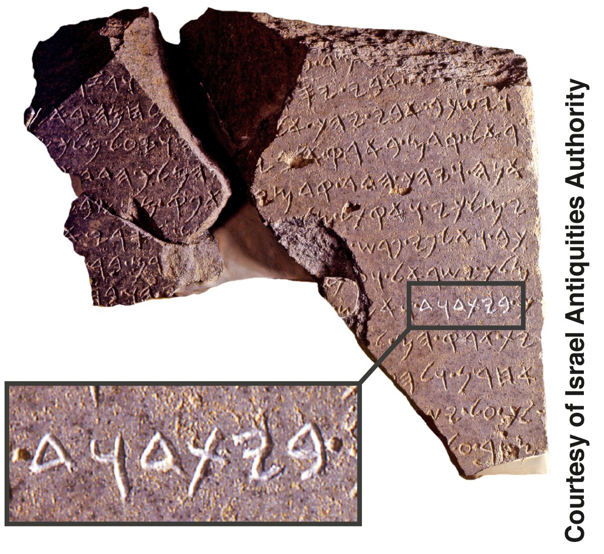 Fragmento de piedra hallado en Tel Dan, en el norte de Israel, con una inscripción que dice “casa de David”