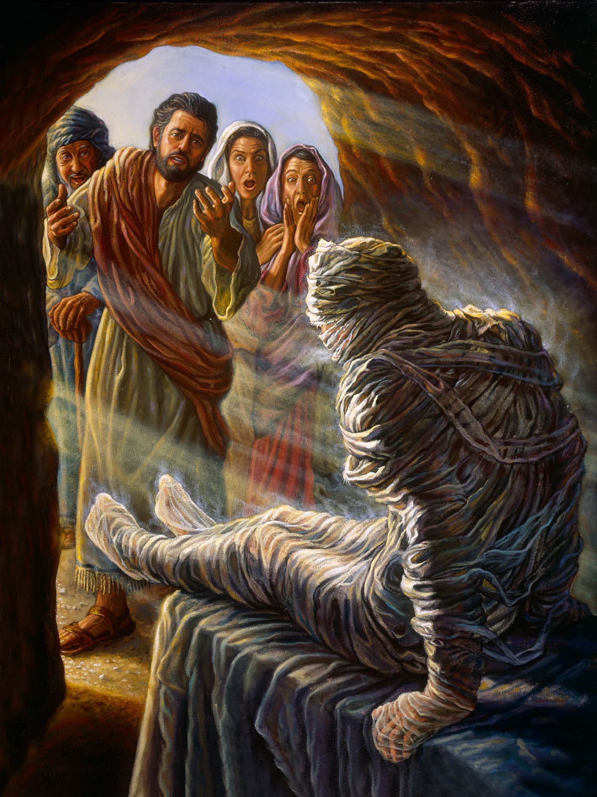 Jesús resucitando a Lázaro