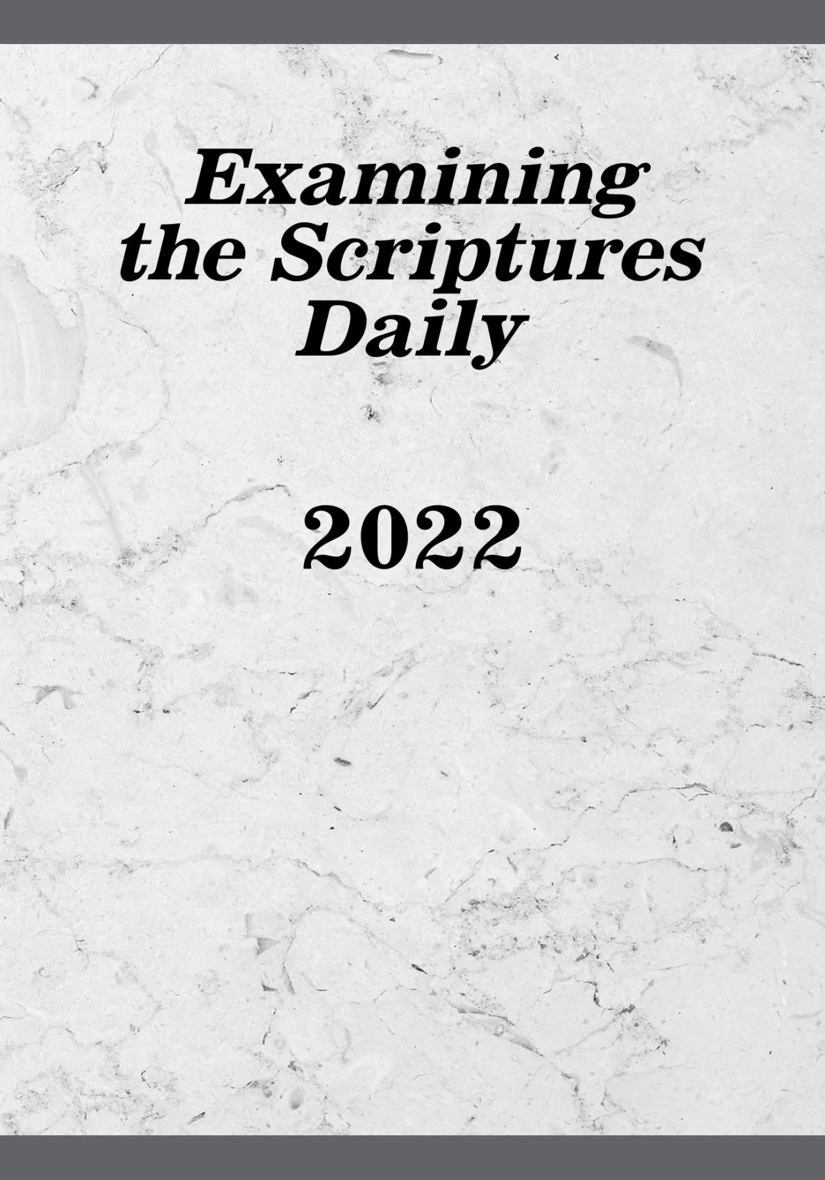 Examining the Scriptures Daily​—2022