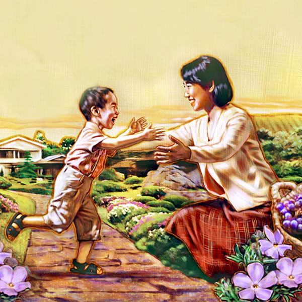 A mother and her resurrected child in Paradise