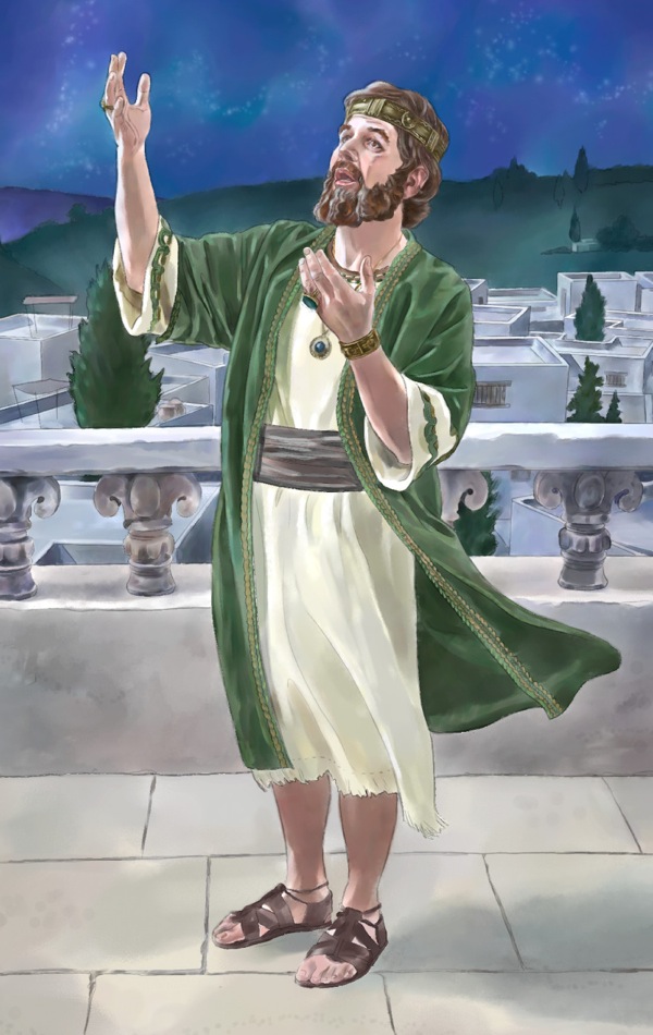 King David openly expresses himself in prayer to God