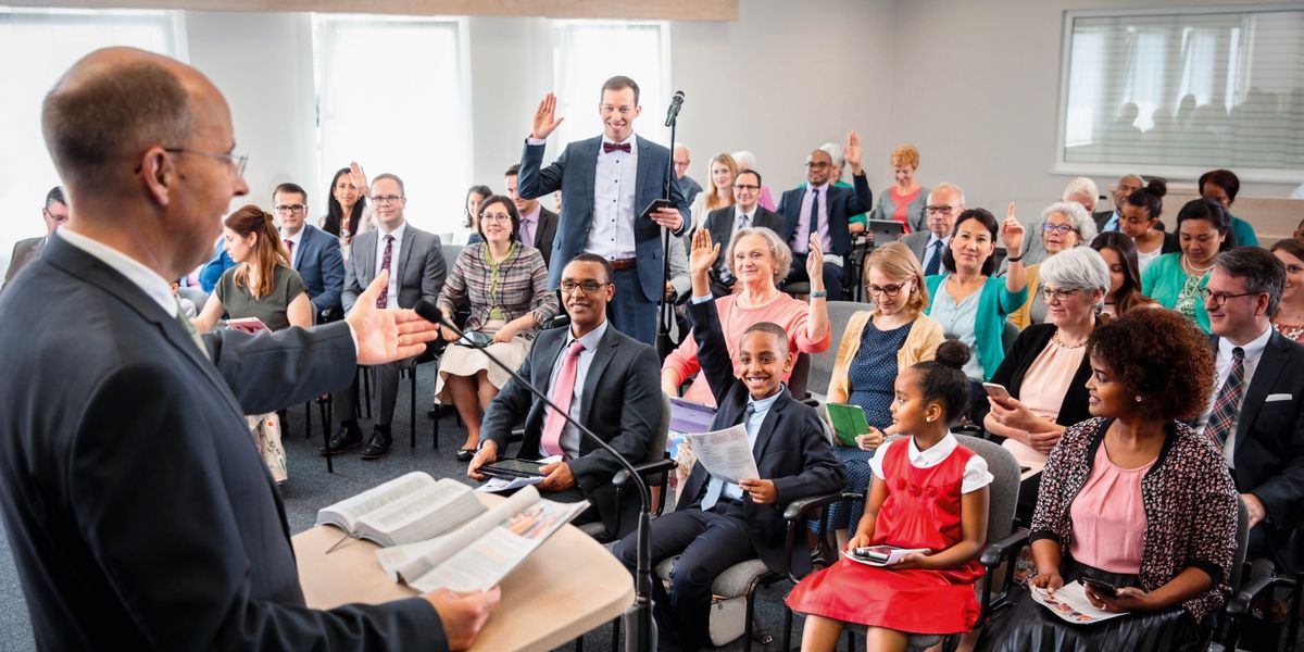 A congregation meeting