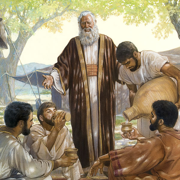 Abraham showing kindness to strangers