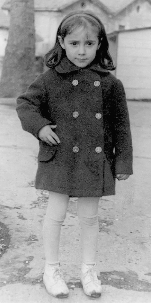 Maite in France, at age four