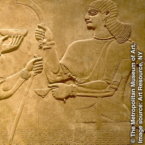 An Assyrian relief of a eunuch