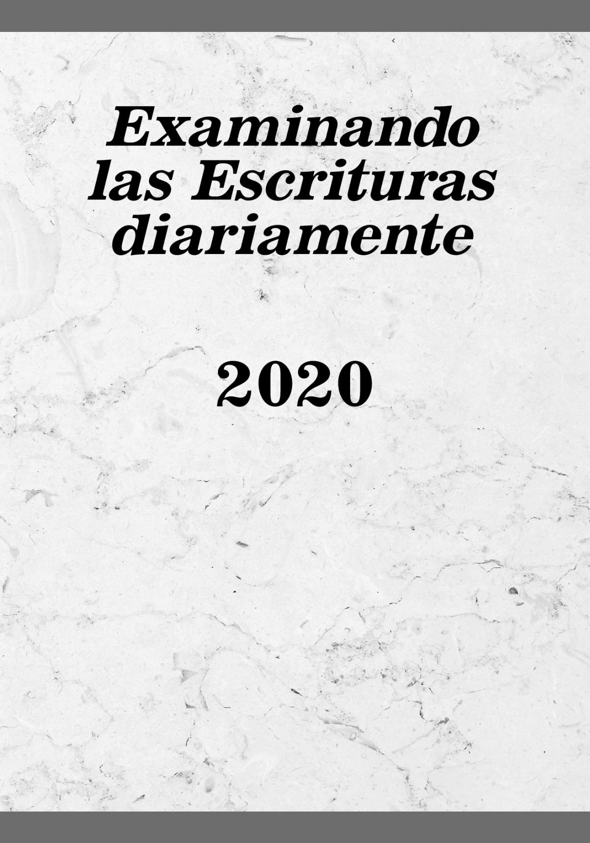 Examinando las Escrituras diariamente 2020
