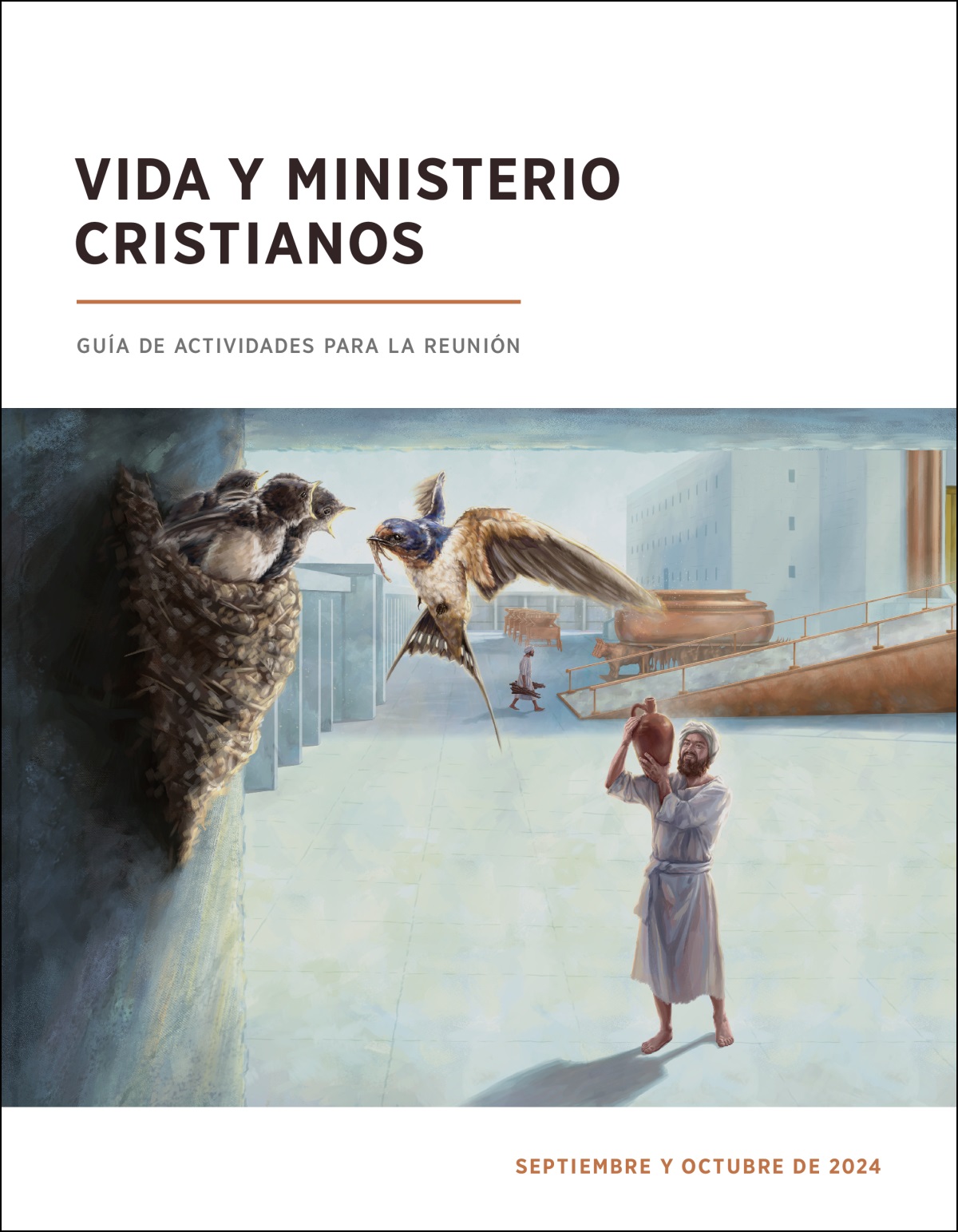 En el patio del templo, uno de los hijos de Coré observa el nido de una golondrina y piensa en cuánto le gustaría quedarse allí igual que ese pajarito.
