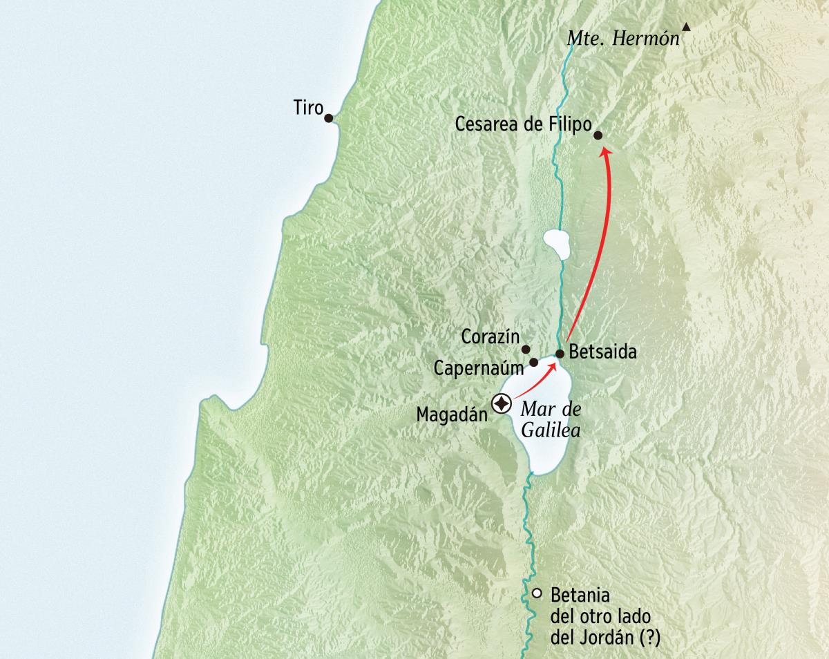 Del mar de Galilea a la región de Cesarea de Filipo