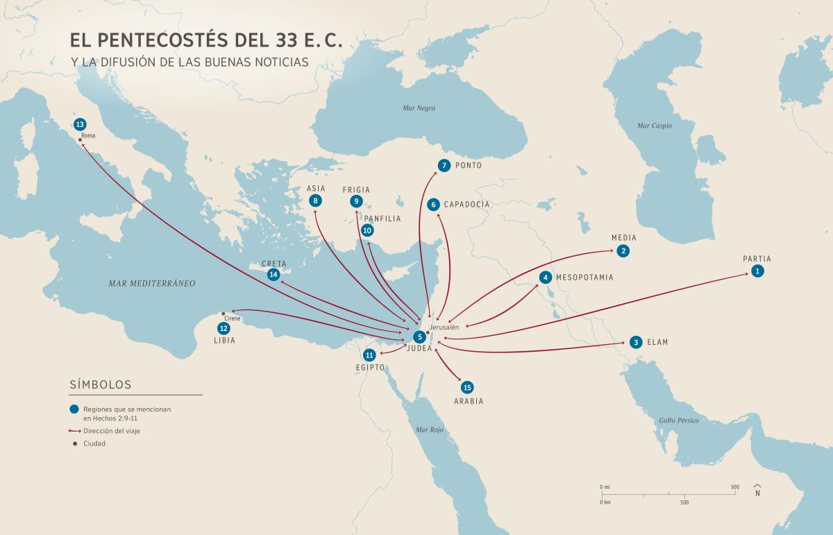 El Pentecostés del 33 e.c. y la difusión de las buenas noticias