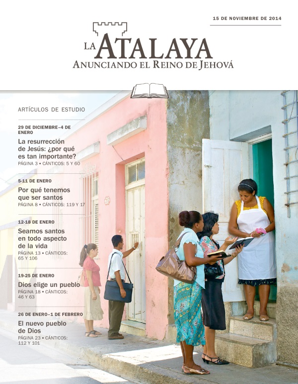 Portada de La Atalaya (edición de estudio), 15 de noviembre de 2014