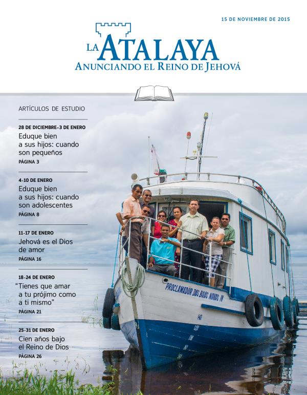 Portada de La Atalaya (edición de estudio), 15 de noviembre de 2015