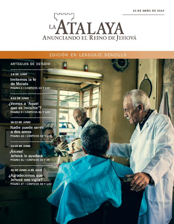 La Atalaya (edición en lenguaje sencillo), 15 de abril de 2014