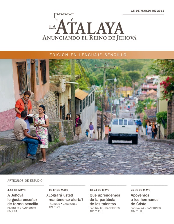 Portada de La Atalaya en lenguaje sencillo del 15 de marzo de 2015