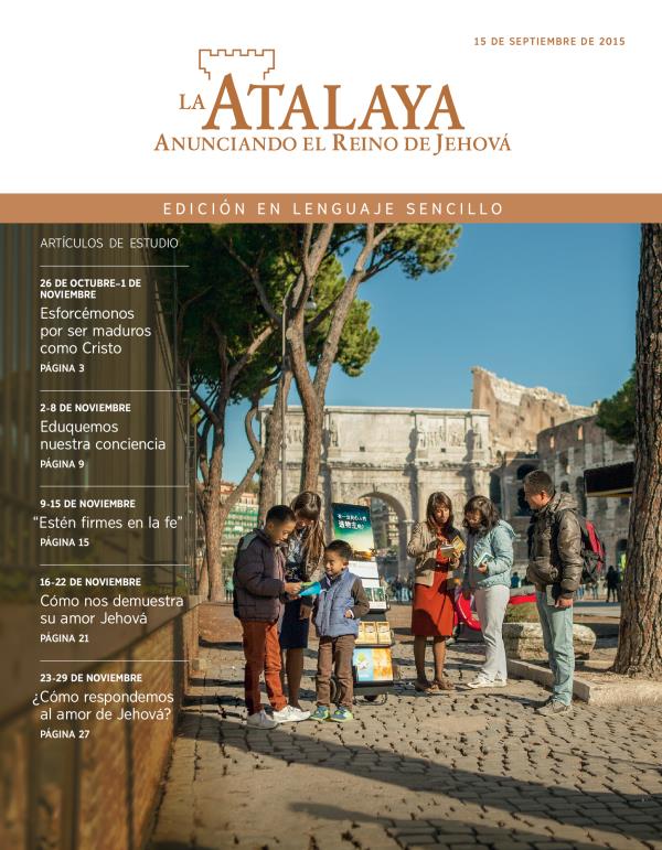 La Atalaya en lenguaje sencillo del 15 de septiembre de 2015