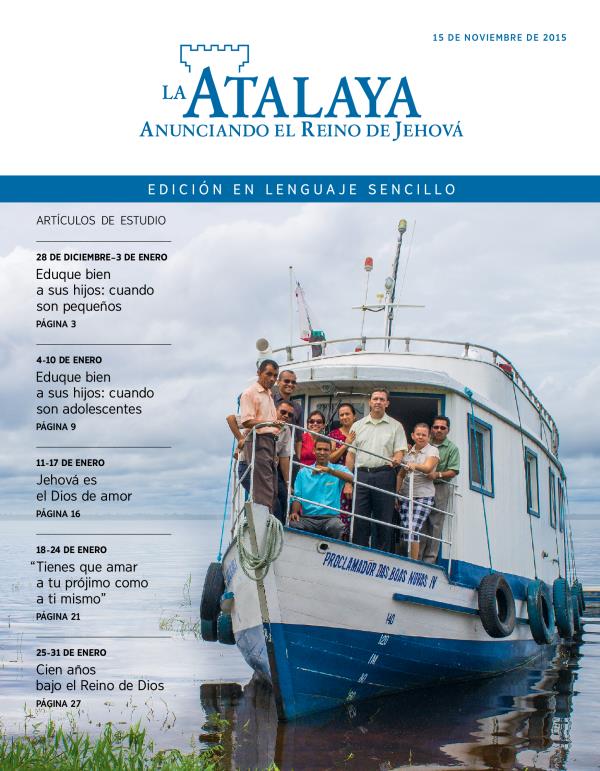 Portada de La Atalaya en lenguaje sencillo del 15 de noviembre de 2015
