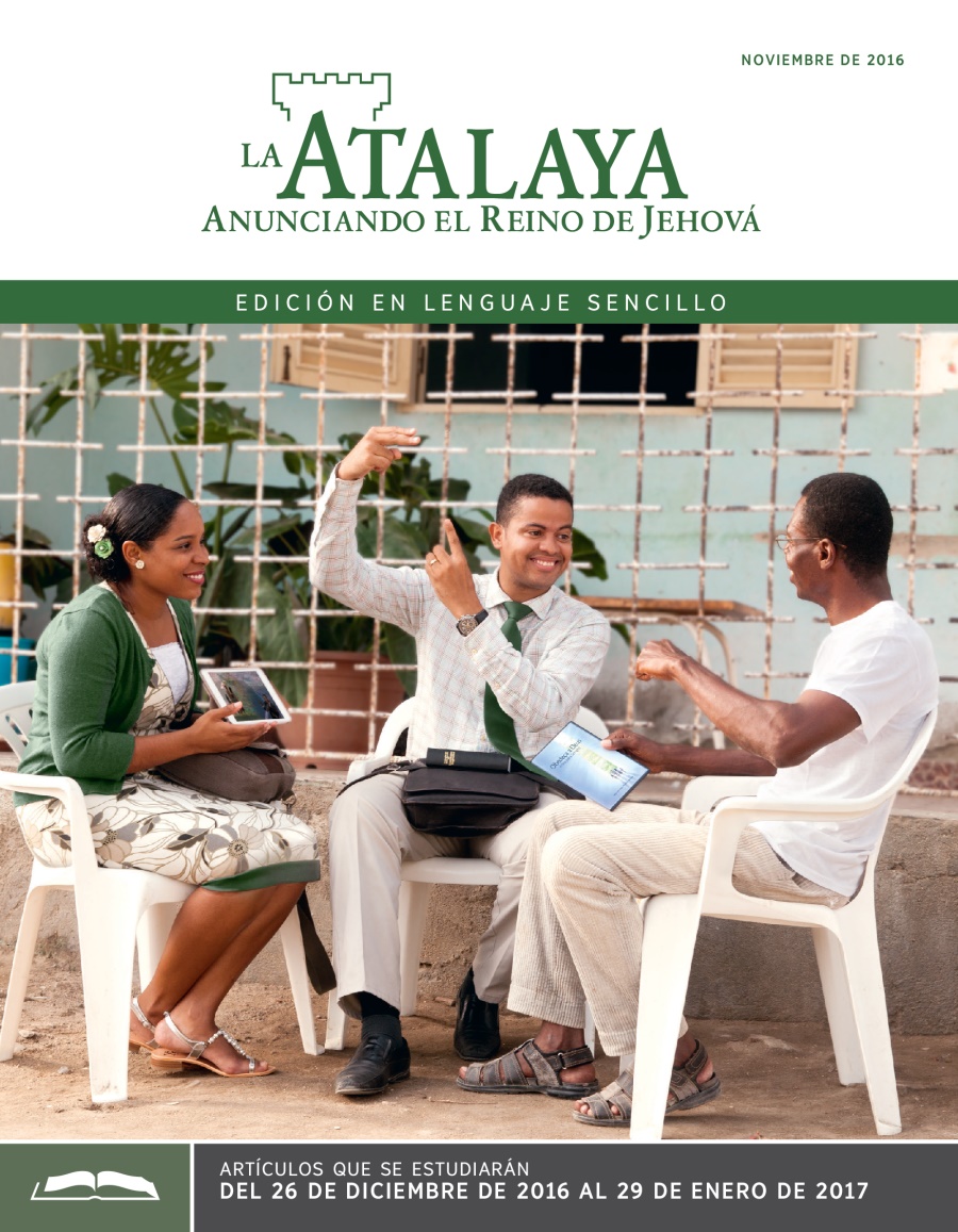 Portada de La Atalaya en lenguaje sencillo de noviembre de 2016