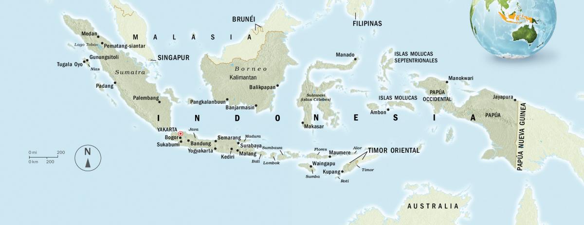 Mapa de Indonesia