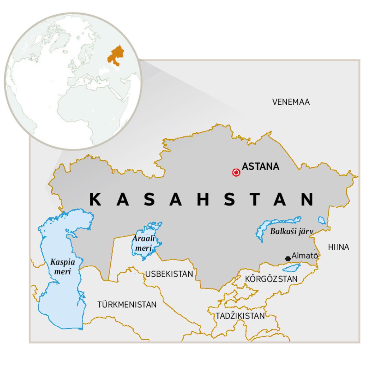 Kasahstani kaart