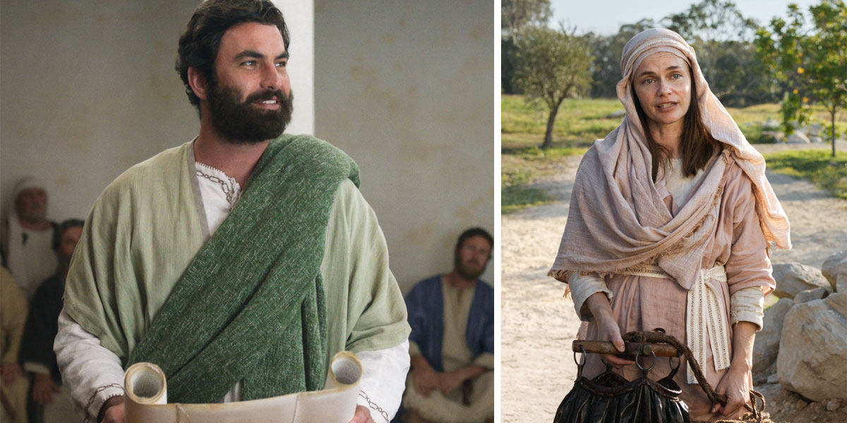 گزیده‌هایی از برنامهٔ روز یکشنبه:‏ ۱)‏ یک زن سامری کنار چاه.‏ ۲)‏ عیسی در کنیسه طوماری در دست می‌گیرد.‏