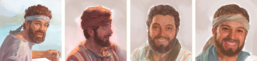 آندریاس،‏ پِطرُس،‏ فیلیپُس،‏ یعقوب