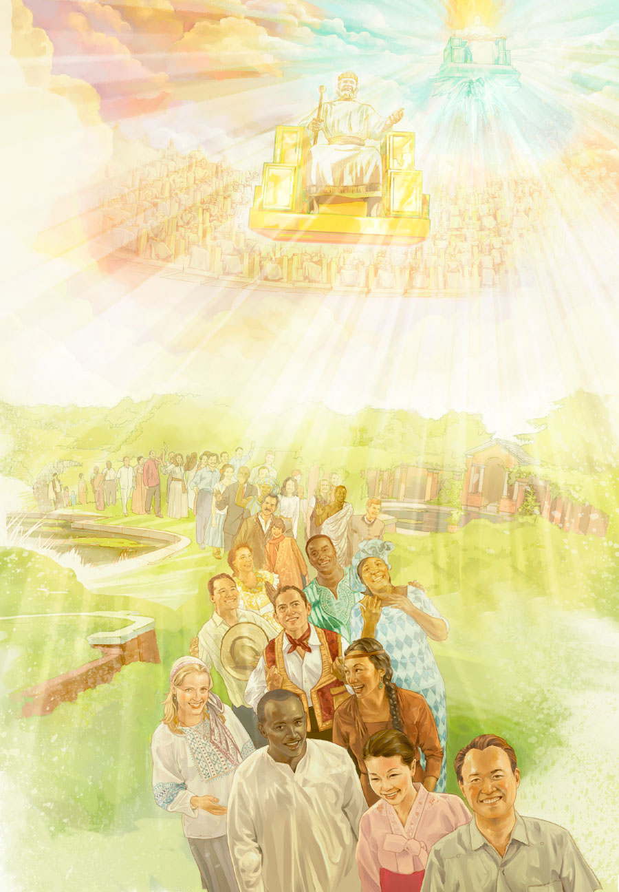 عيسی از تخت پادشاهی‌اش بر مردمی كه در بهشت روی زمين زندگی می‌كنند حكمرانی می‌كند