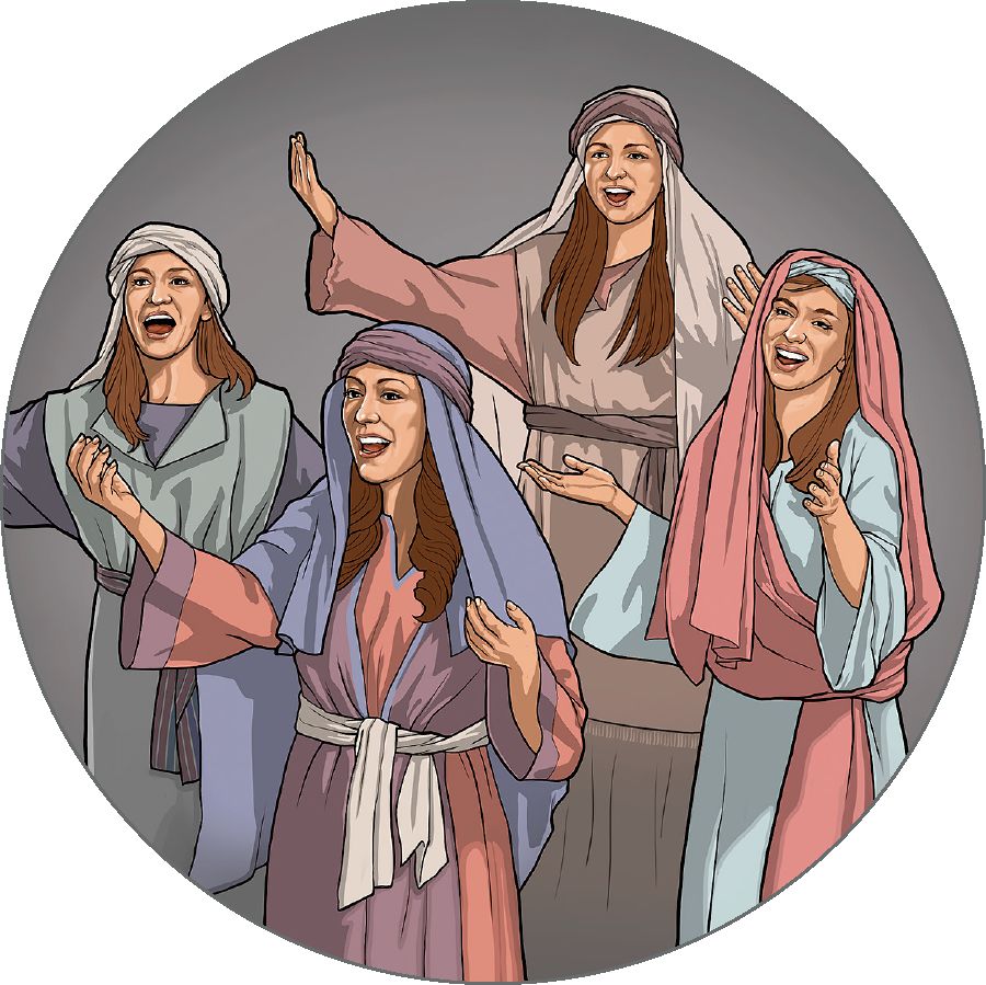 زنانی در حال سرود خواندن