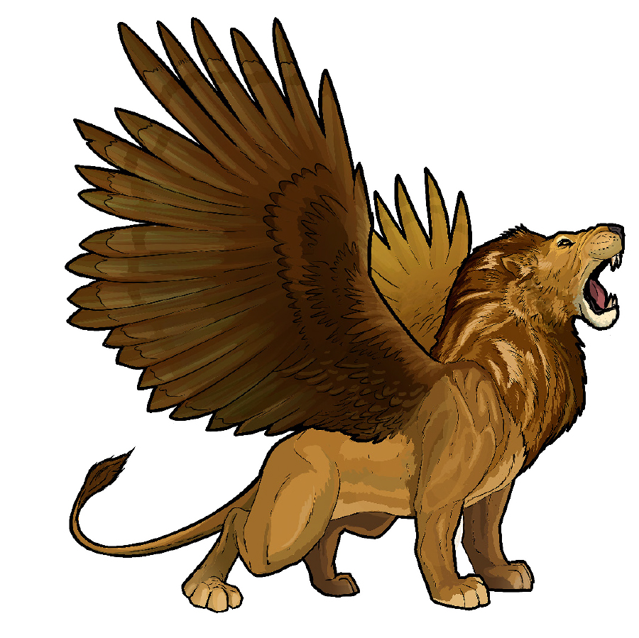 وحش شيرمانند با بال‌های عقاب