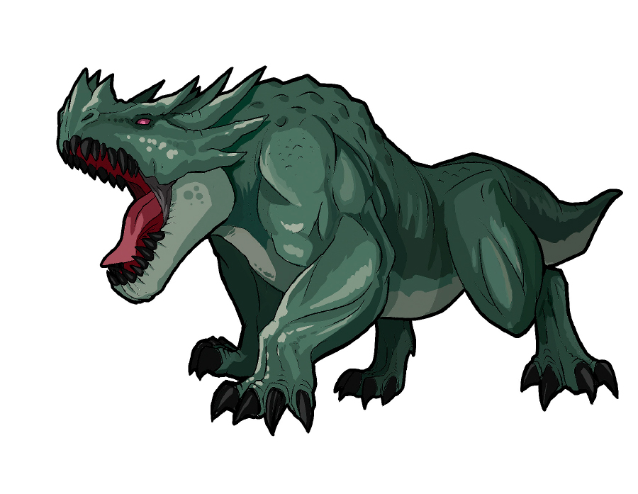 وحش هولناک با دندان‌های بزرگ آهنين و ده شاخ