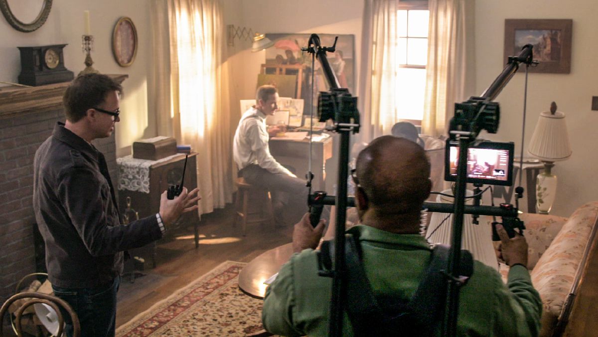 بخش صدا و تصوير برای يكی از برنامه‌های كنگره فيلم‌برداری می‌كند