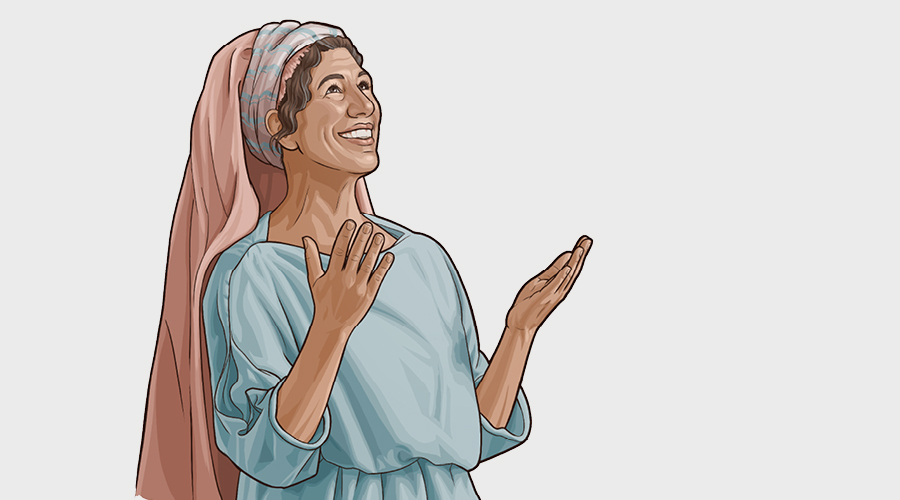 زنی اسرائيلی در حال تشكر از يَهُوَه در دعا