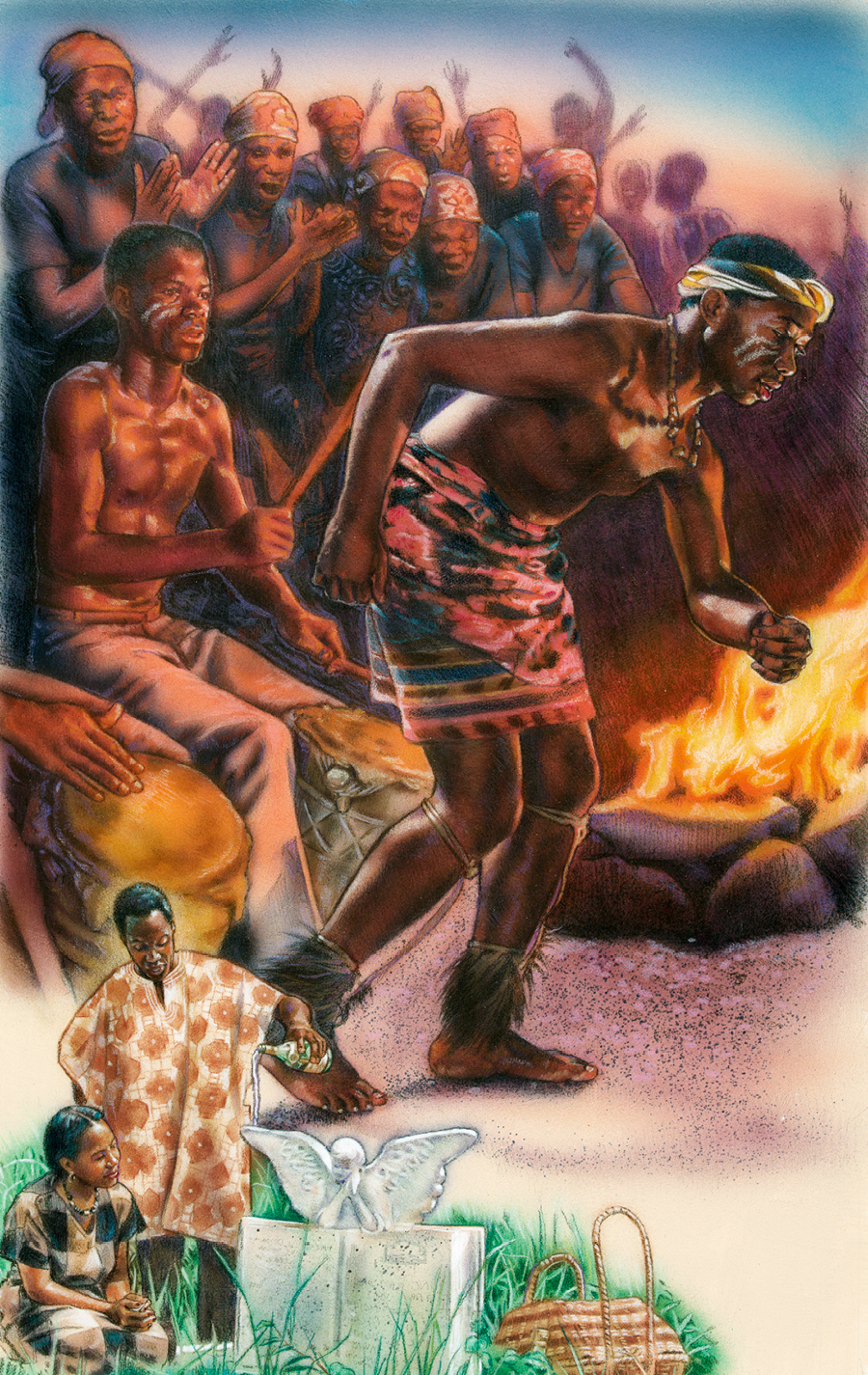 آداب و رسومی كه پايهٔ آن اعتقاد به اين است كه مردگان،‏ زندگان را نظاره می‌كنند