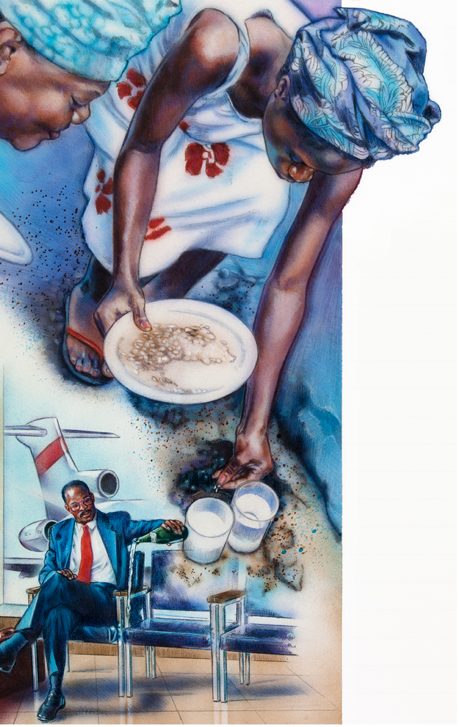 مردم خوراک و نوشيدنی برای عزيزان از دست رفته‌شان تدارک می‌بينند