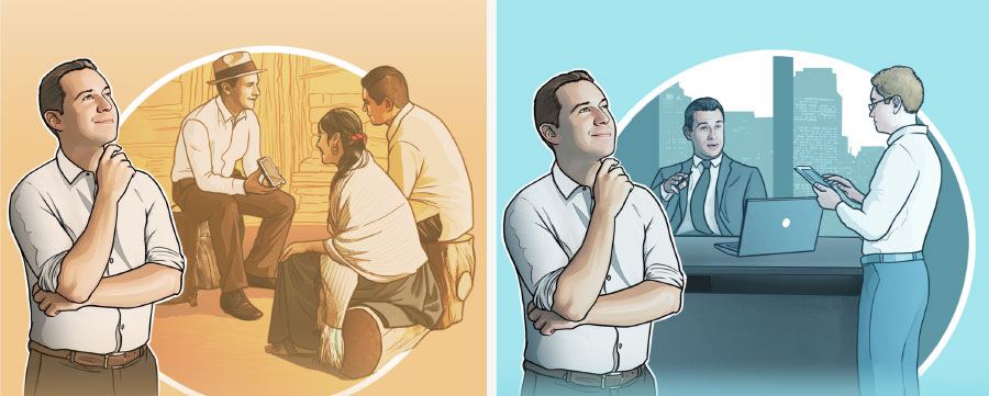 برادری به آيندهٔ شغلی‌اش فكر می‌كند؛‏ برادری به خدمت تمام‌وقت فكر می‌كند